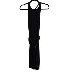 BCBGMaxAzria Black Twisted Racerback Bodycon Dress With Belt Size XSmall